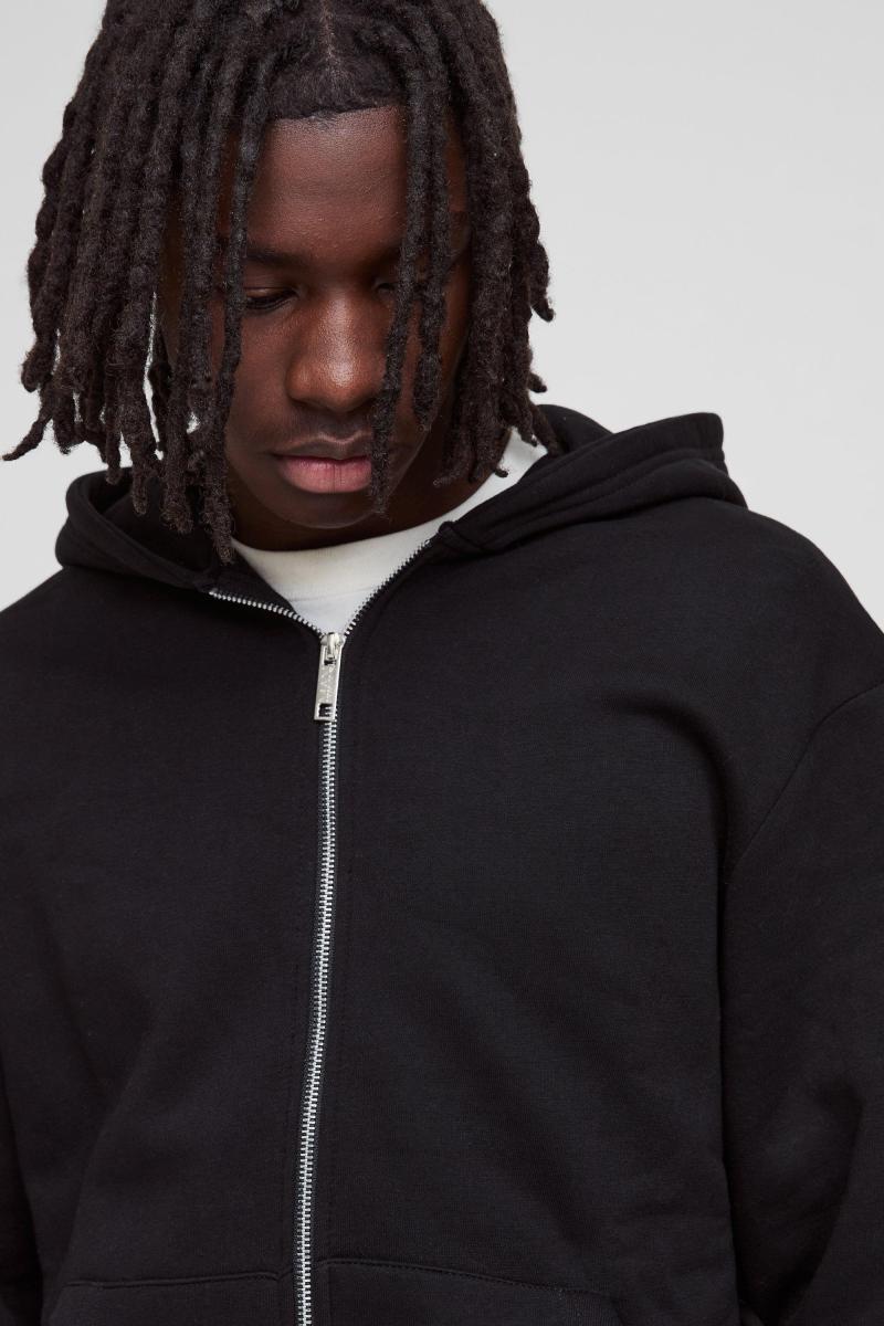 330GSM базова толстовка на блискавці