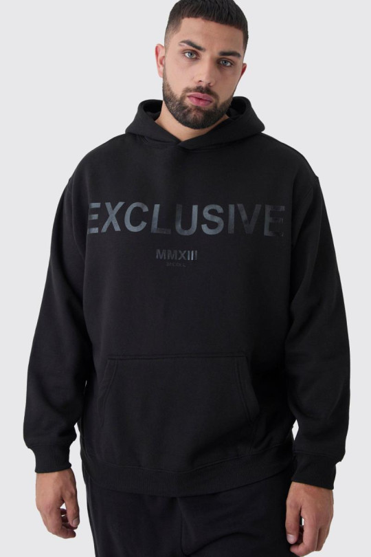 Худі з ексклюзивним принтом великого розміру Худі з ексклюзивним принтом великого розміру