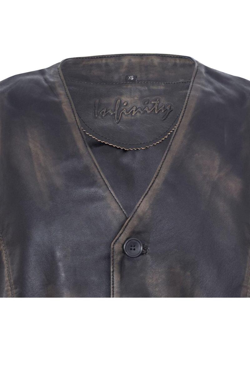 Класичний шкіряний жилет-Честер