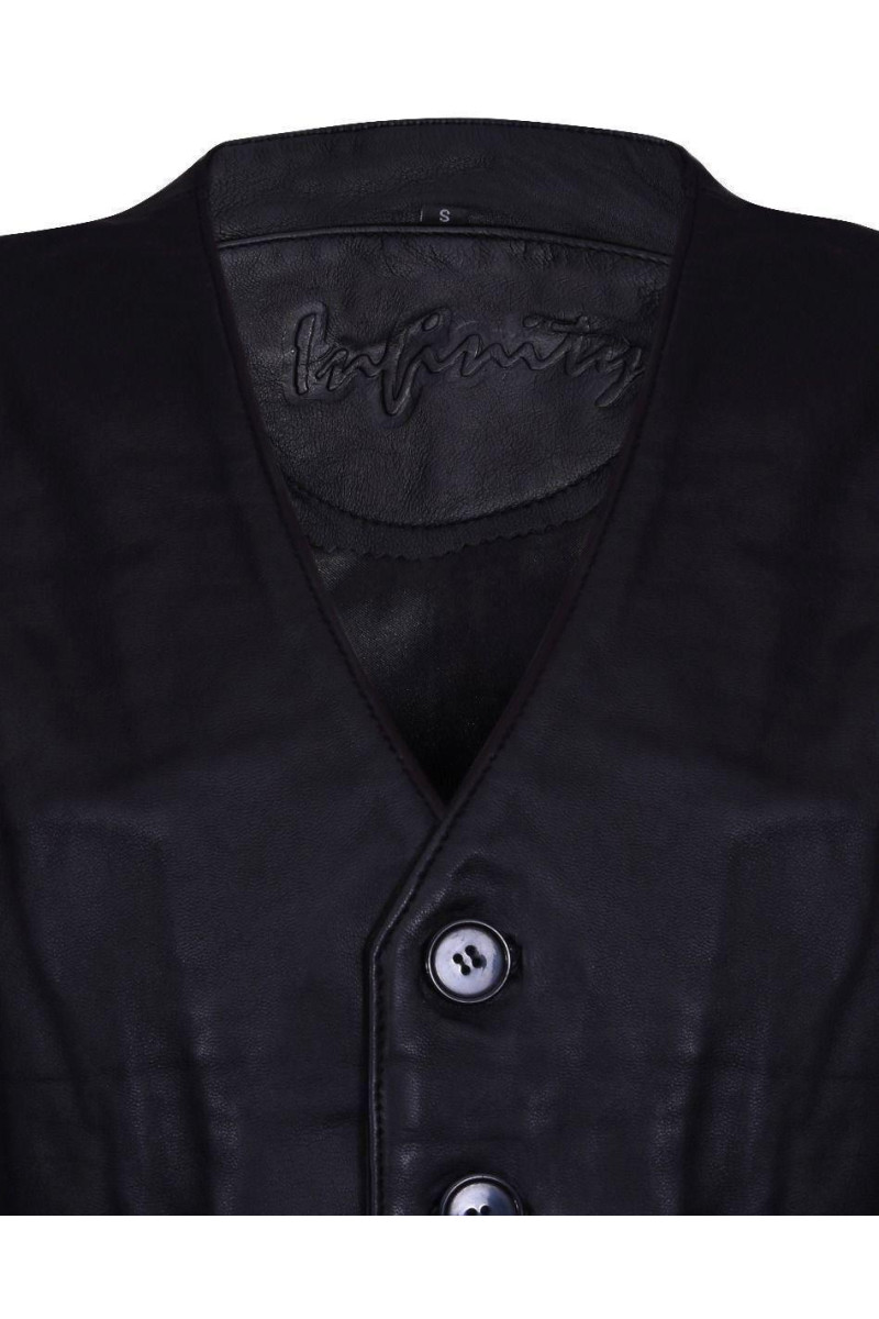 Класичний шкіряний жилет-Честер