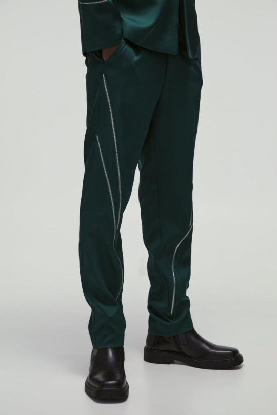 Штани Slim Fit на блискавці з деталями