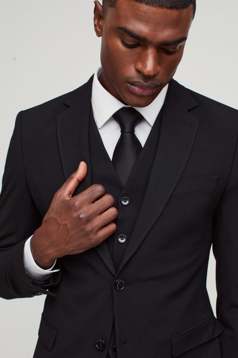 Худий чорний одноразовий куртка