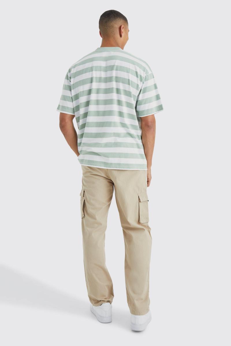 Штани-карго вільного крою з еластичною талією і пряжками