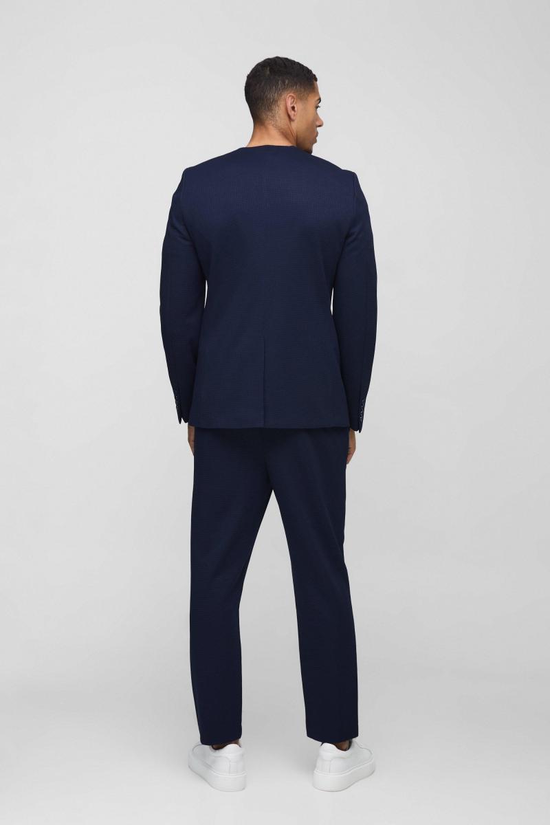 Еластична талія текстурована конічна брюка