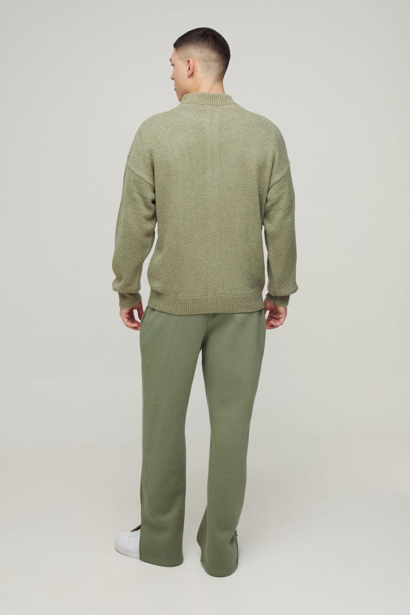 Розслаблений пристосування Bouce Zip вгору в трикотажні перемички