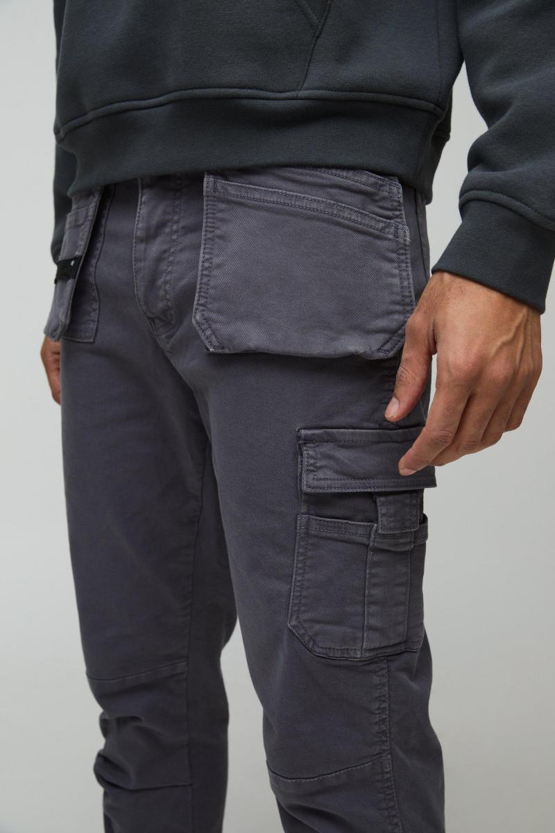 Штани карго з приталеними ремінцями