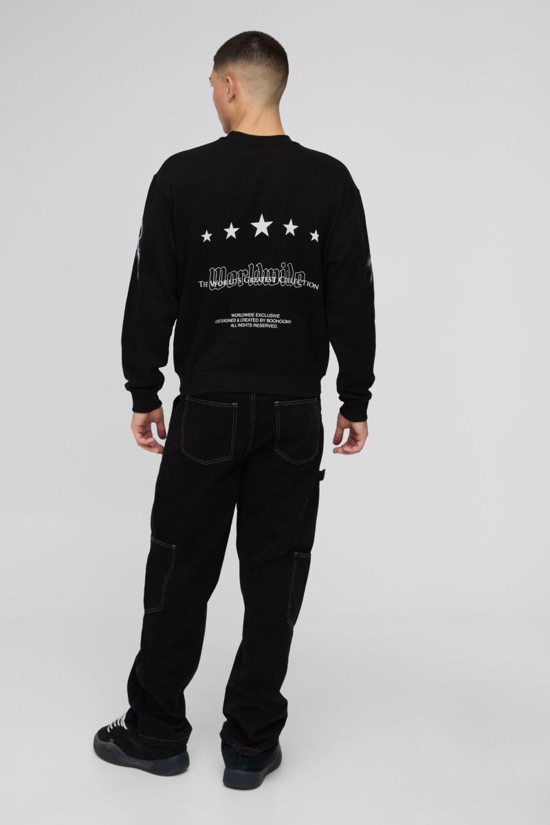 Великий світшот Homme Gothic Star Over Seams Graphic