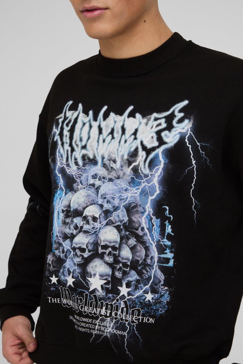 Великий світшот Homme Gothic Star Over Seams Graphic