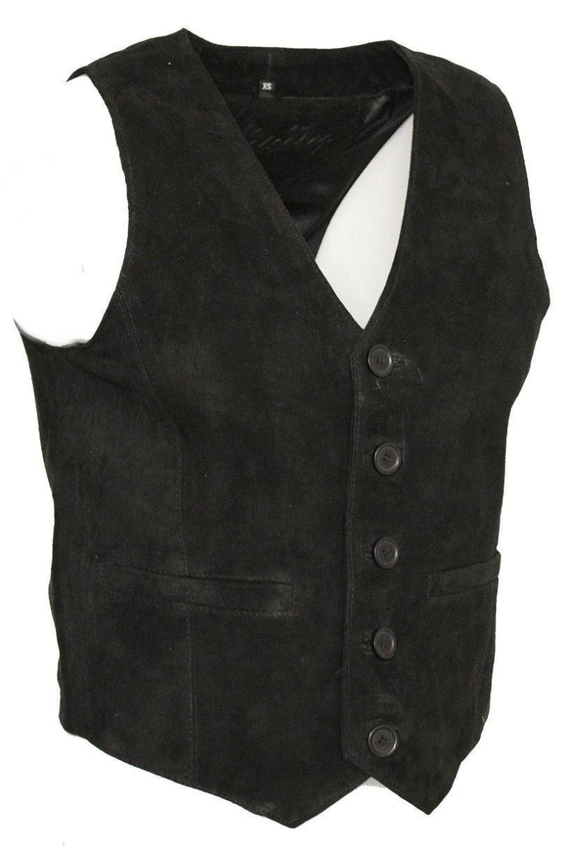 Класичний козячий замшевий шкіряний жилет-Норвіч