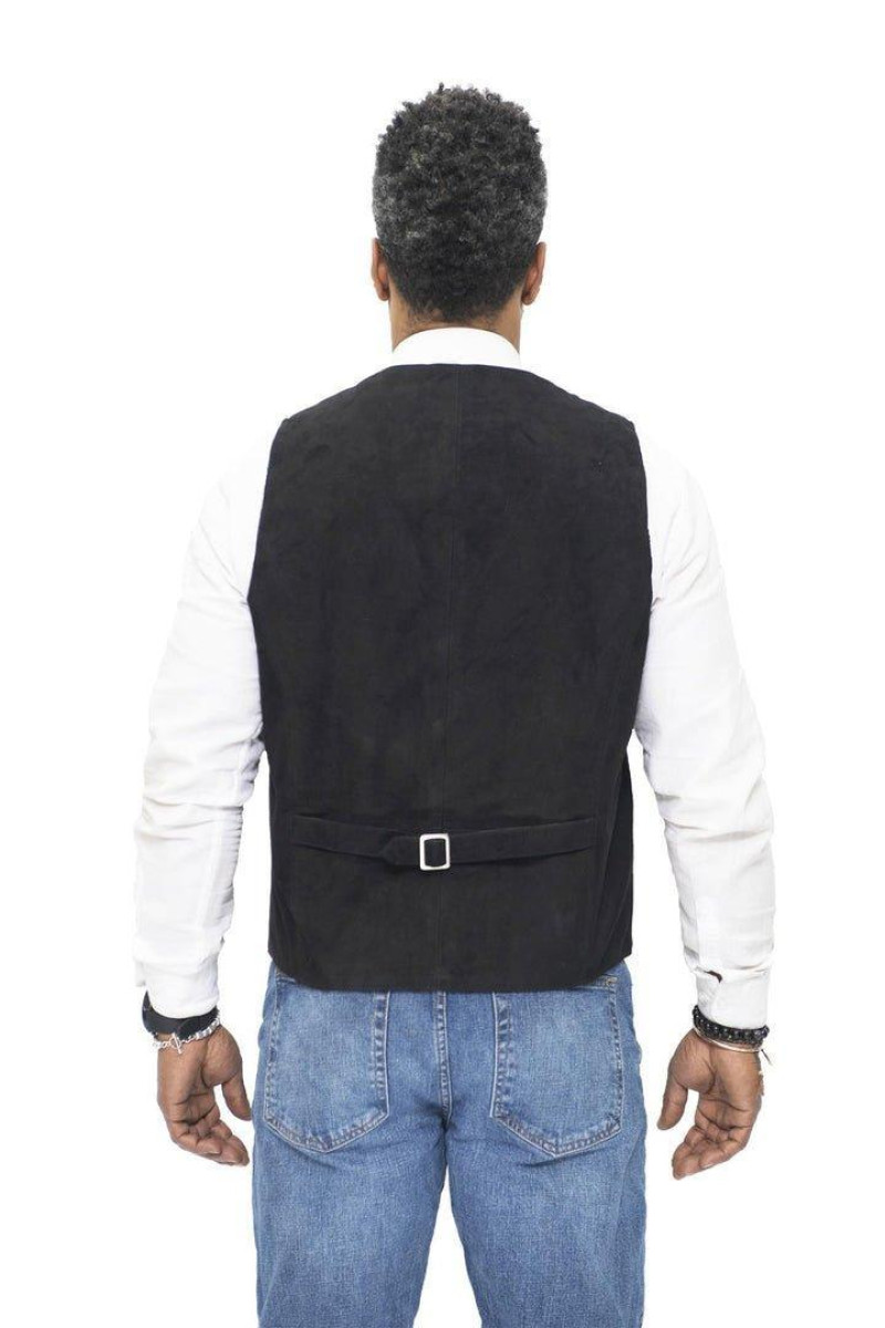 Класичний козячий замшевий шкіряний жилет-Норвіч