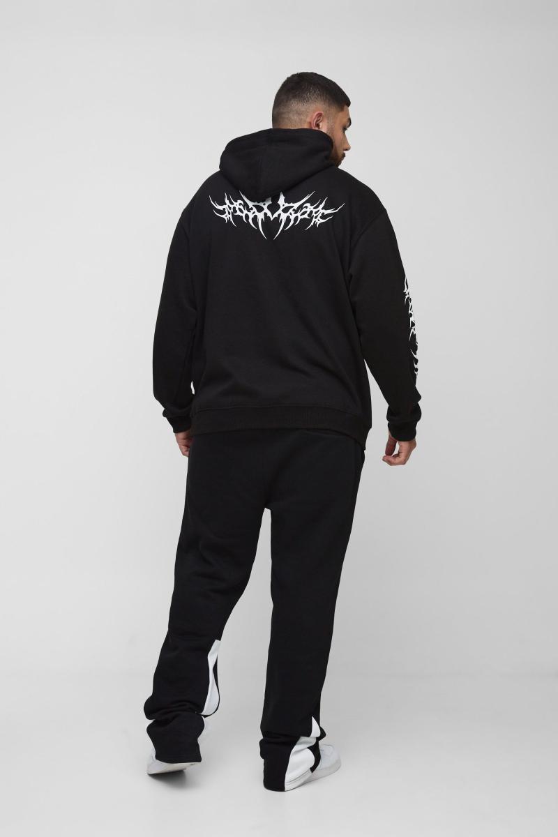 Плюс велика толстовка з готичним принтом