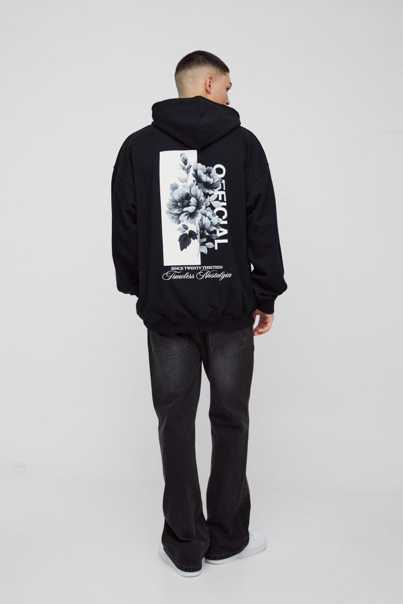 Велика толстовка з квітковим малюнком