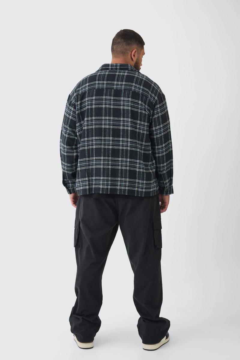 Плюс штани карго вільного крою з фіксованою талією