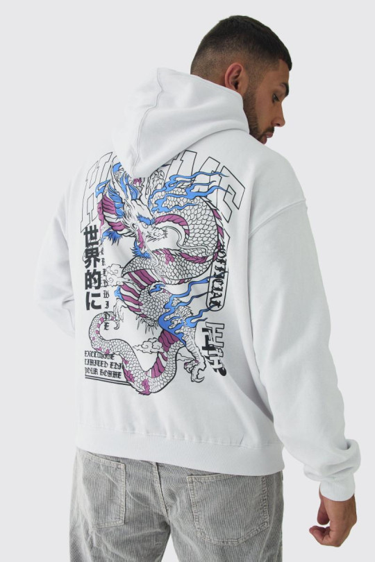 Плюс велика толстовка Homme Dragon Graphic
