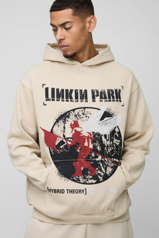 Толстовка великого розміру Wash Linkin Park з ліцензійним принтом