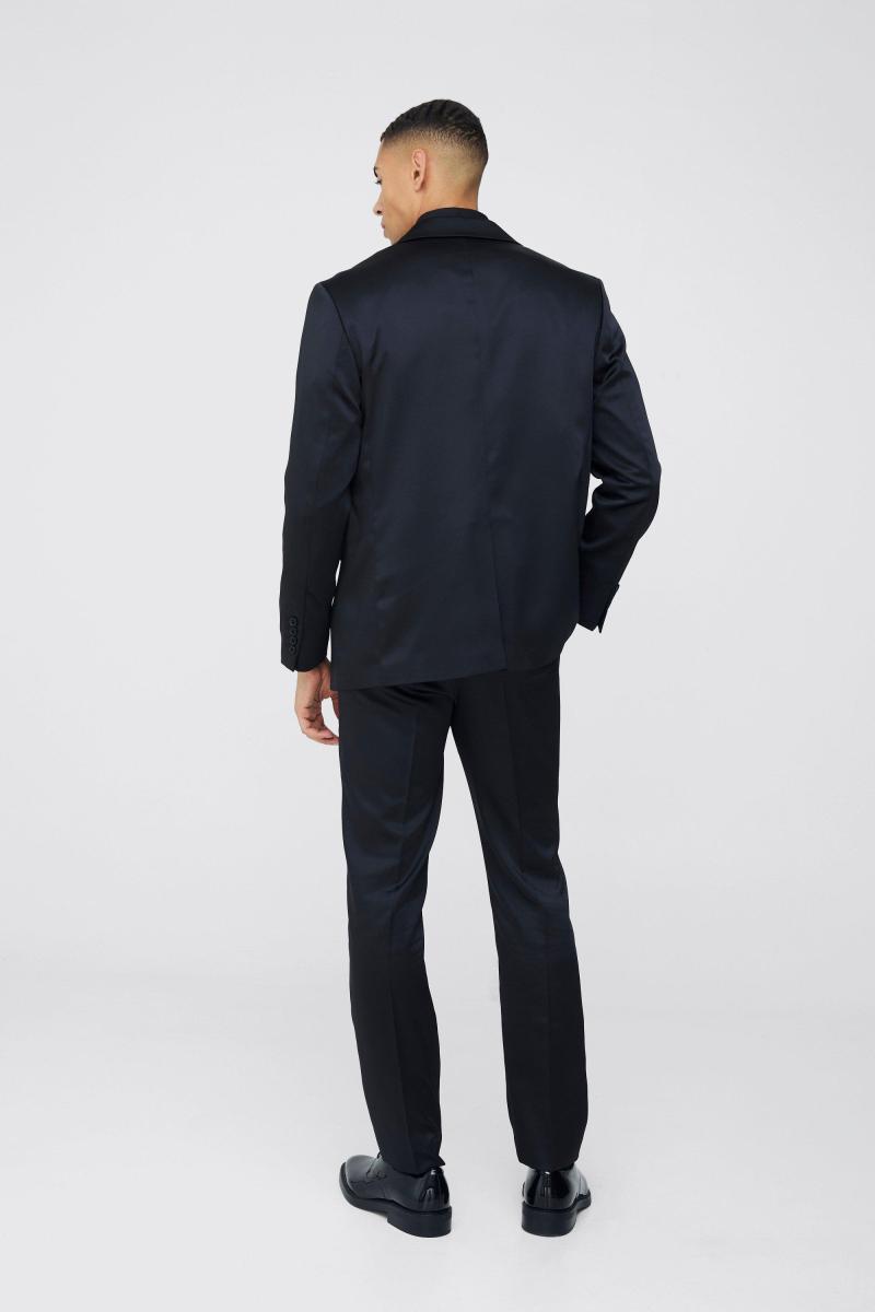 Прямий пристосований атласний блейзер