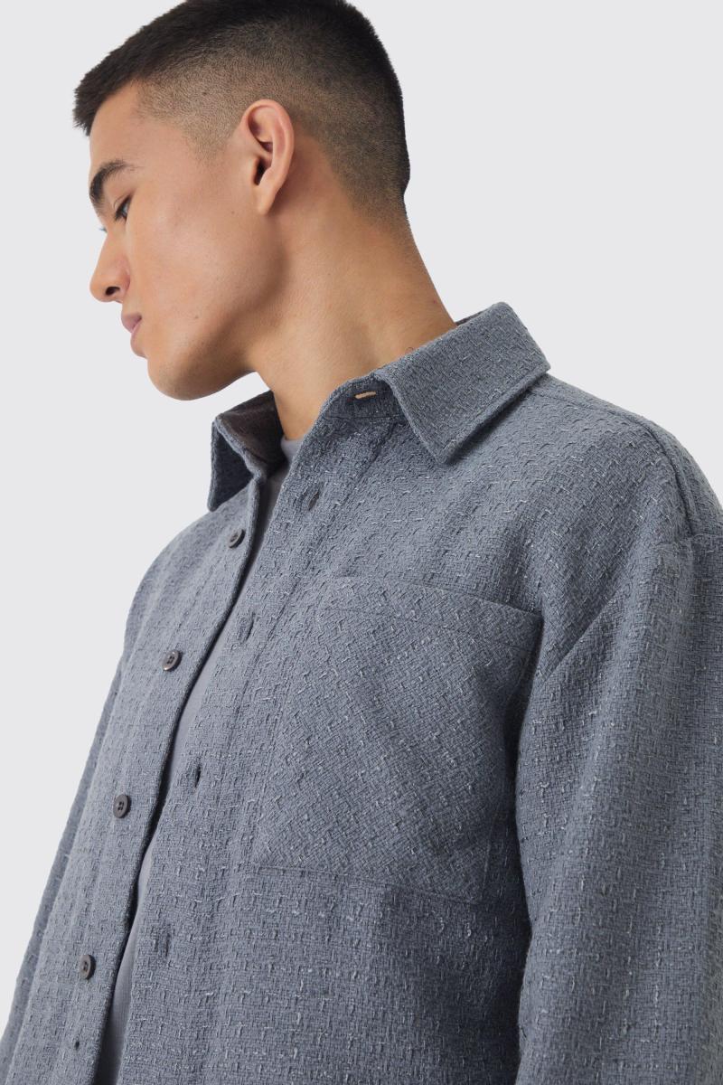 Верхня сорочка з букле стандартного крою