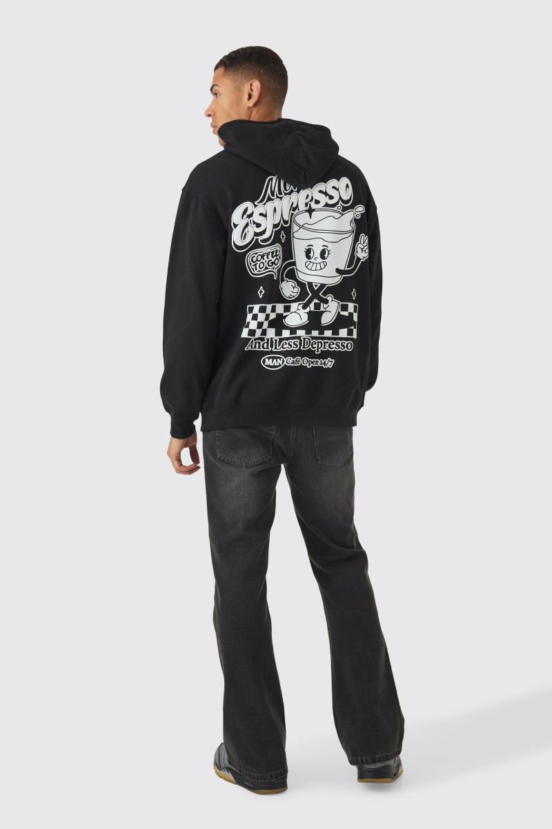 Велика толстовка Espresso з мультяшним принтом