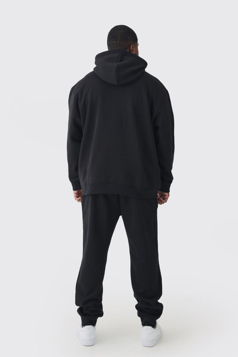 330GSM Plus Regular Fit чоловічі фірмові джоггери чорного кольору