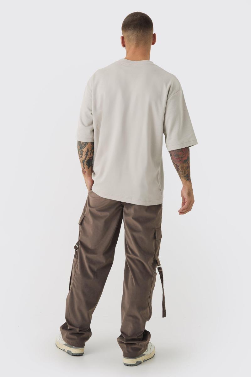 Спокійні замшеві брюки карго з фіксованою талією