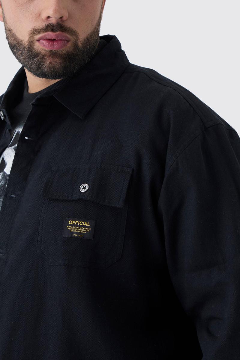 Плюс робоча верхня сорочка чорного кольору