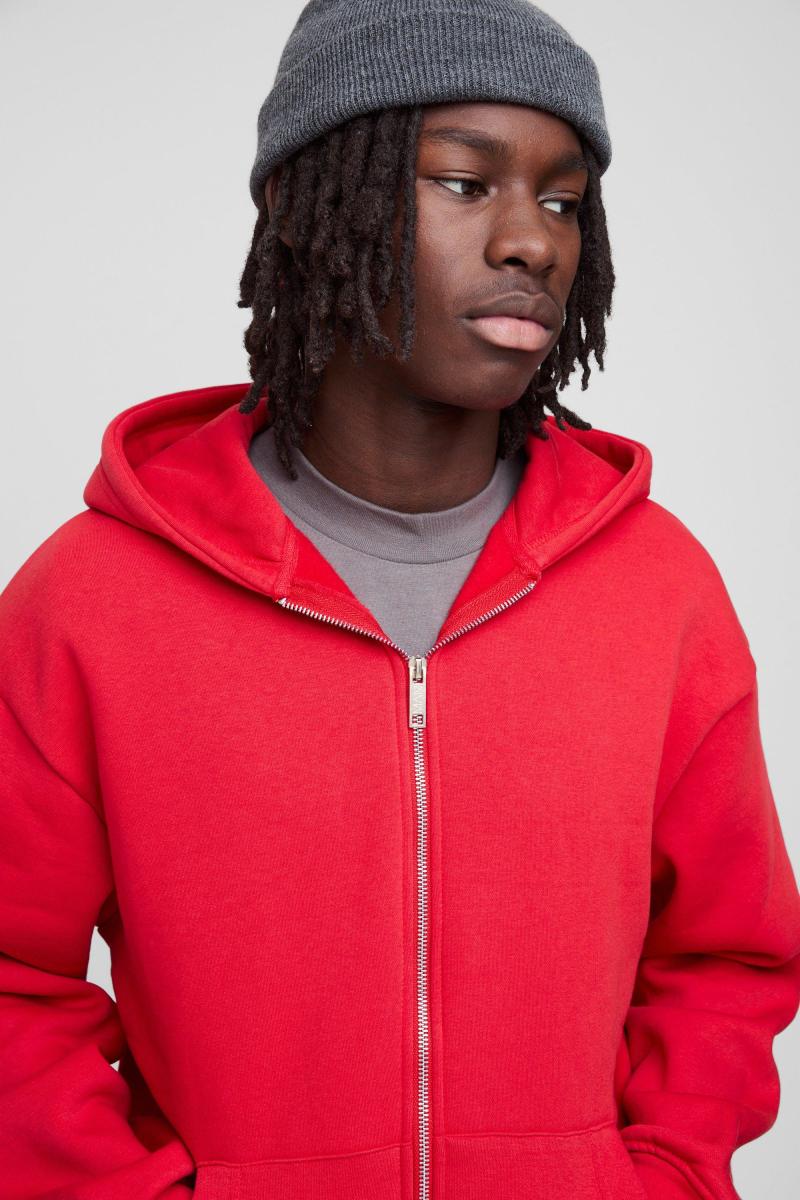 330GSM Велика базова толстовка на блискавці