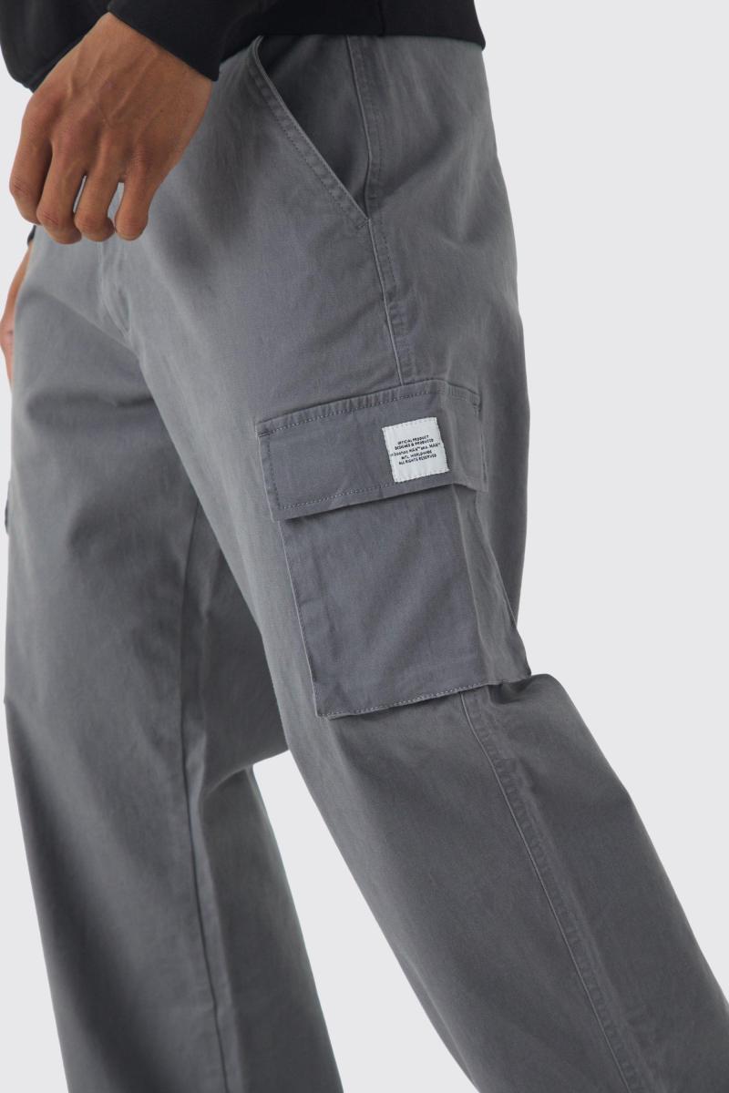 Штани карго вільного крою з фіксованою талією