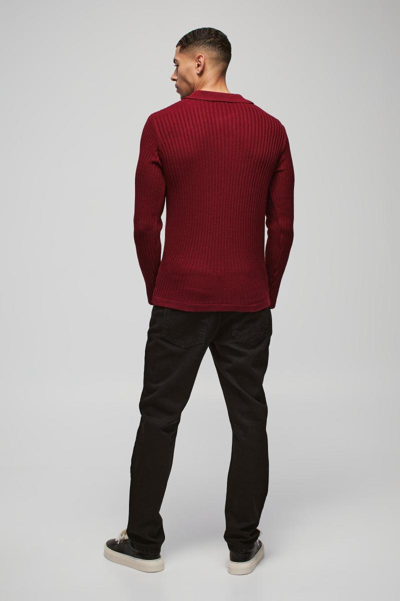 Регулярний пристосування ребри V на шиї коміра в'язання поло