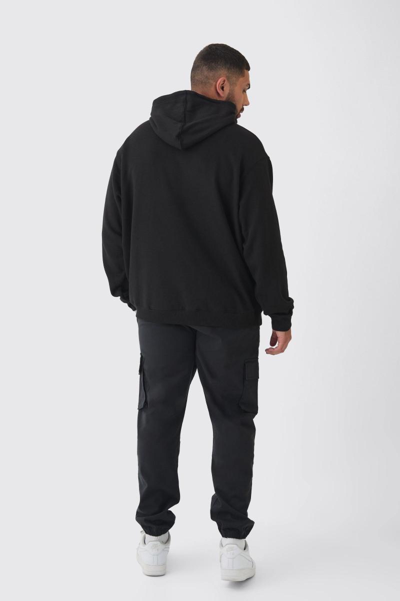 Плюс приталені брюки карго з еластичною талією та манжетами