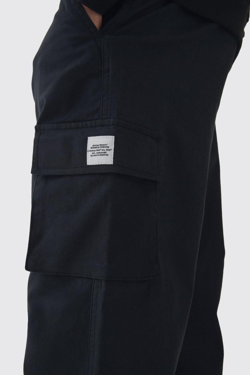 Штани карго вільного крою з фіксованою талією